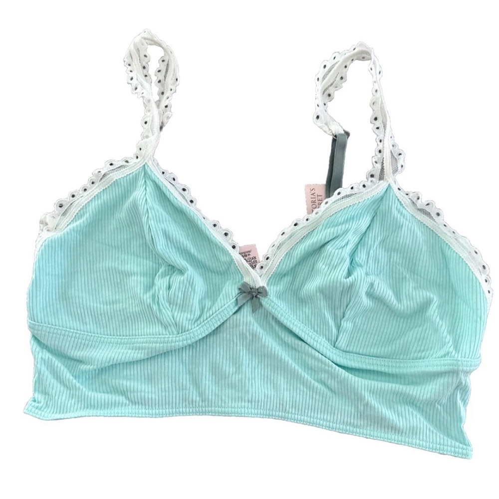 Victoria’s Secret Eyelet Trim Light Aqua Bralette